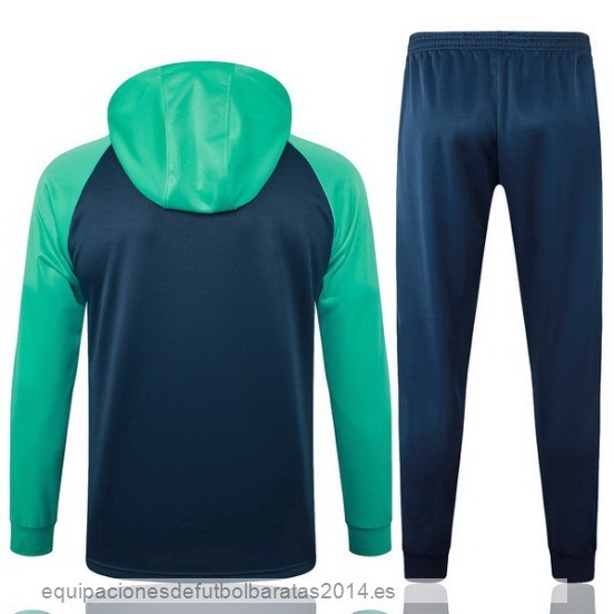 Nuevo Conjunto Completo Chaqueta Con Capucha Barcelona 23/24 Verde I Azul Baratas